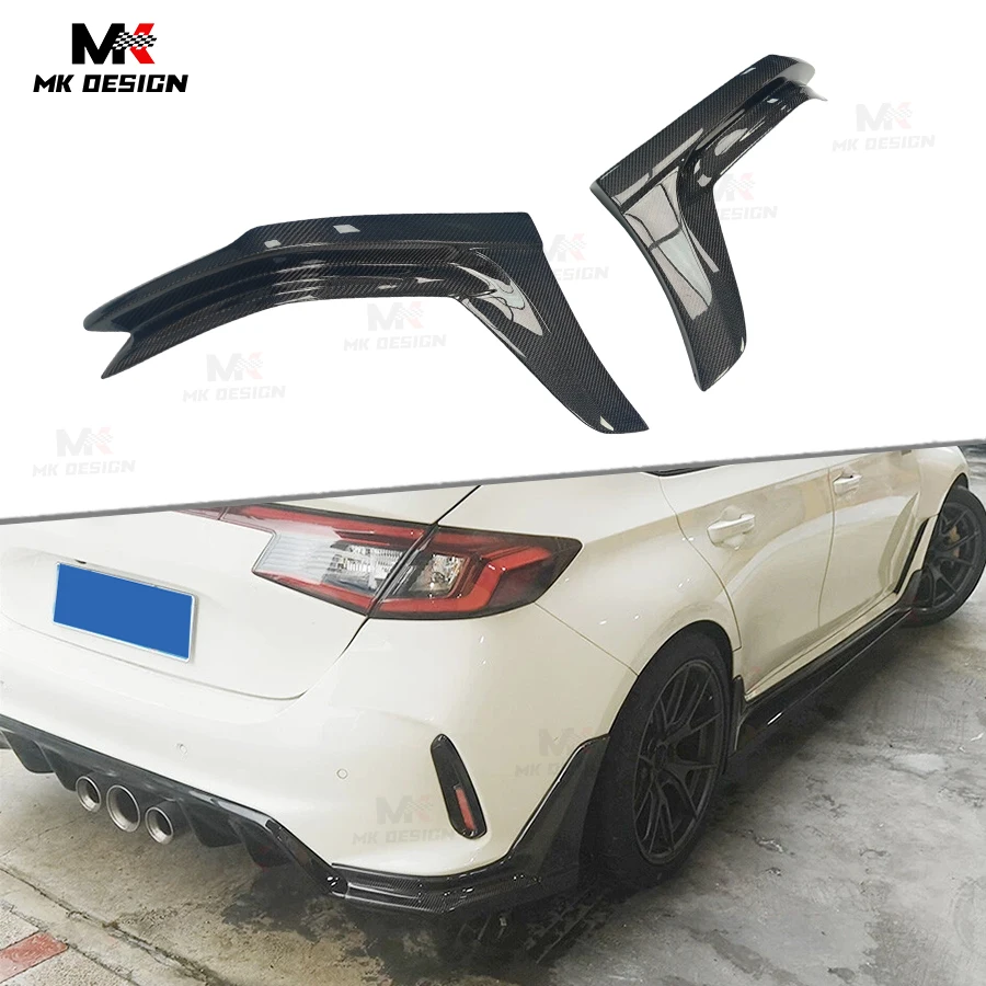 

M Style Carbon Fiber Rear Bumper Splitters for Honda Civic 11th FL5 Type R 2022-2025 Side Winglets Splitter Car Accessories