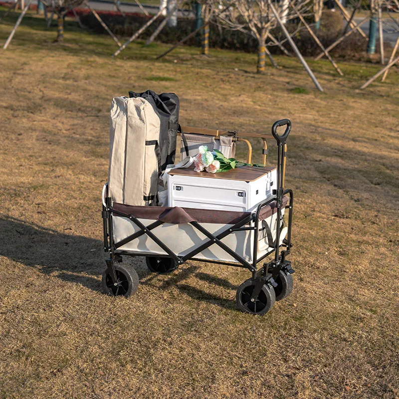 Outdoor Garden Util Fold Wagon Cart Collapsible Folding Utility Cart Heavy Duty Large Foldable Portable Picnic Beach Cart