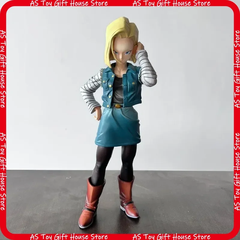 Dragon Ball Z Android 18 PVC-Figur mit beweglichen Gelenken, 27 cm, Anime-Charaktermodell, exquisite Desktop-Dekoration, Sammlungsgeschenk