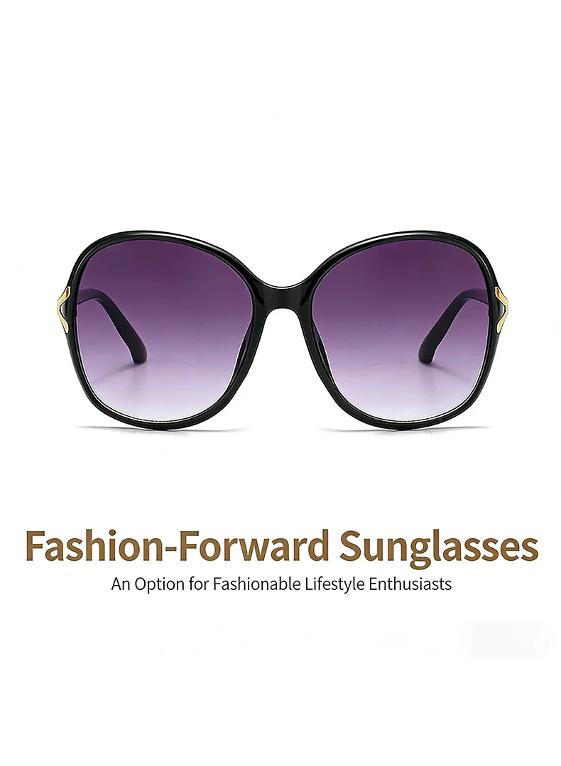 Neue modische High-End-Retro-Sonnenbrille mit Gesichtsverstärkung, kleiner UV-Schutz, der große Sonnenbrille für Damen 2605 fährt – Detail 5