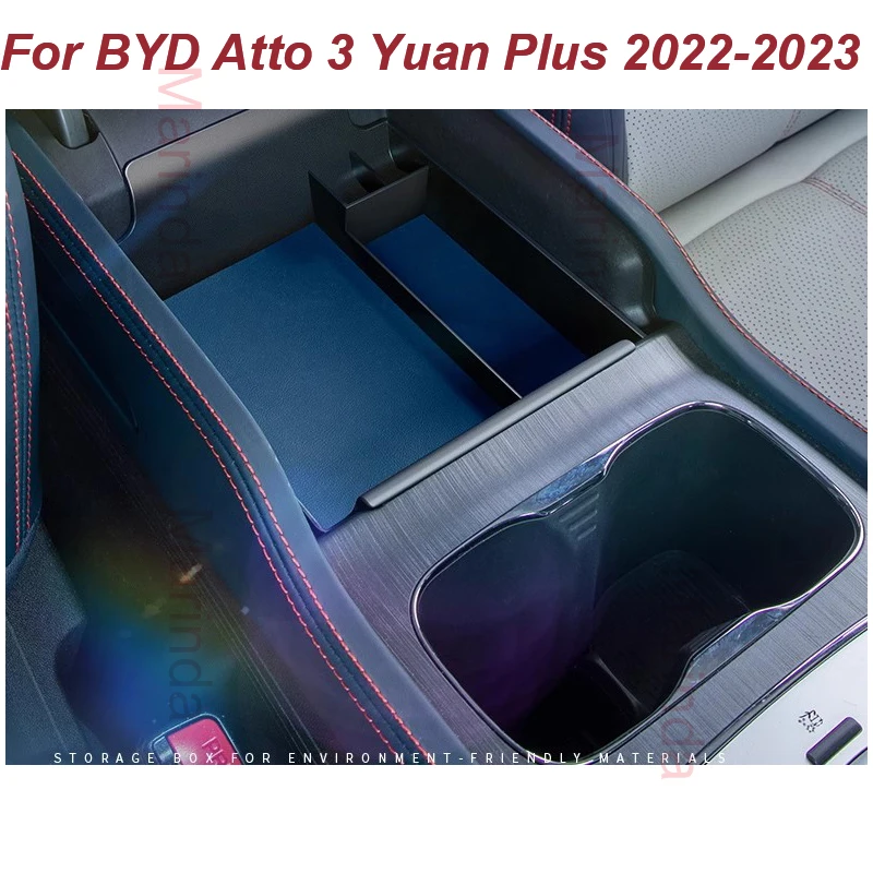 

For BYD Atto 3 Yuan Plus 2022-2023 Car Center Console Storage Box Armrest Box Storage Tray Interior Stowing Accessories