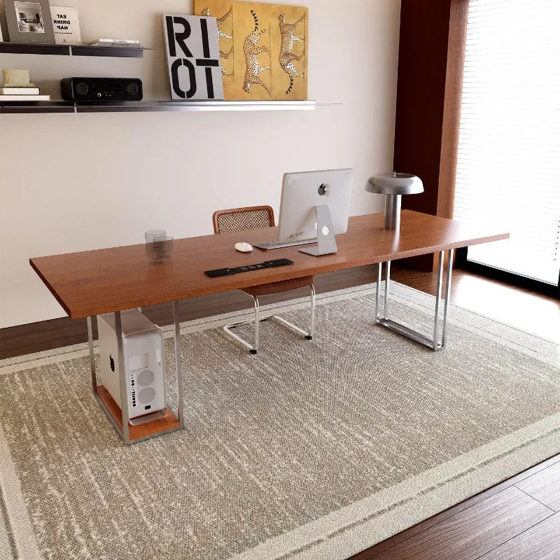 Bauhaus desktop computer desk, simple office solid wood desk e-sports table