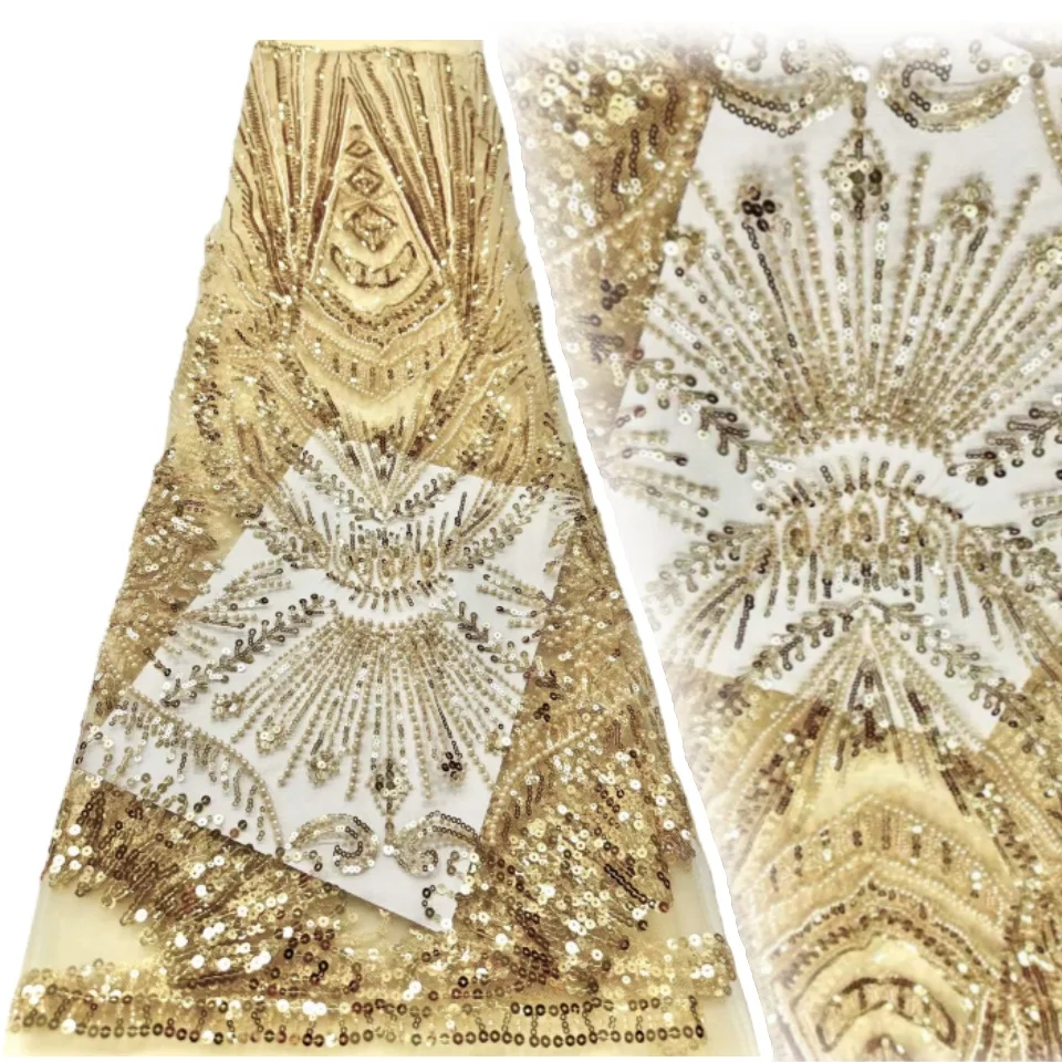 

Новейшая сетчатая вечерние кружевная ткань с блестками, высокое качество, тюль, нигерийское элегантное африканское кружевное свадебное платье, сетчатая кружевная ткань CC1219