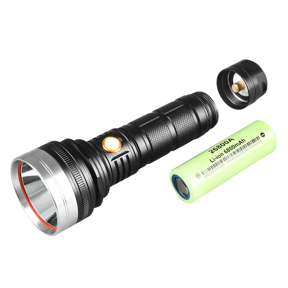 Alonefire X28 Rechargeable Torch Lighter SST40 2300lm TYPE-C Led Flashlight By 26800 Battery for Hiking,Camping,Patrol