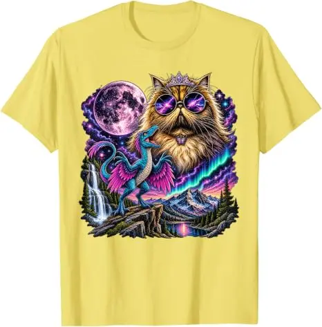 Das ist eine Skandalöse Sache Lustiges Prinzessinnen-Katzen-Dinosaurier-Donut-Meme-T-Shirt Y2k Katzenliebhaber Neuheitsgeschenk Niedliches Kätzchen-Grafik-Bekleidungs-T-Shirt – Detail 18