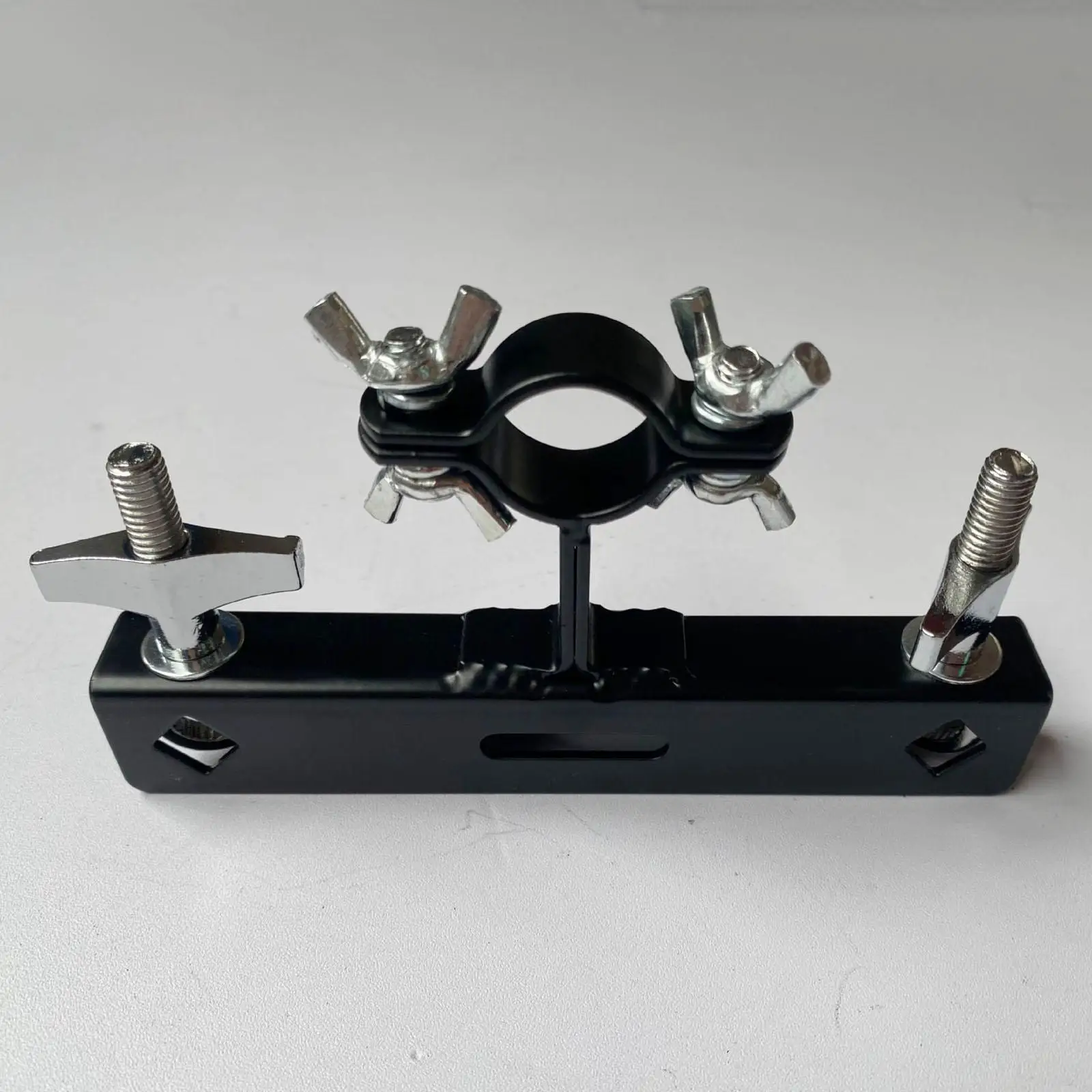 Bass Drum Cowbell Mount, Extended Frame Clamp, Clamp Mount, Cowbell Hardware Mount