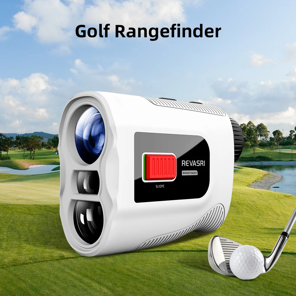 

REVASRI New Golf Rangefinder with Slope Switch1000 Yards Range Finder with Magnetic Strip Flag Pole Locking with Pulse Vibration