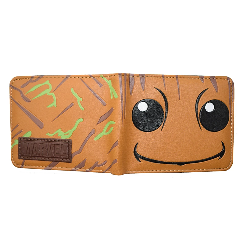 Comics Marvel Cartoon Wallet With Coin Pocket ID Card Holder 3D Touch PVC Groot Short Purse for Young