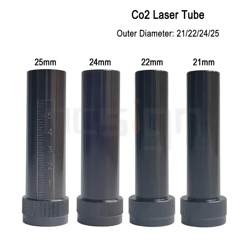 

CO2 Laser Lens Tube Outer Diameter 25mm 24mm 22mm 21mm for Lens Dia.20mm FL 50.8/63.5/101mm Air Nozzle Output Laser Machine