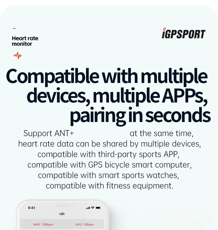 IGPSPORT Smart Sensor Kit, Cadence CAD70 Speed SPD70 Herzfrequenzmesser HR50 Brust, HR70 Arm für Fahrradcomputer/Radfahren/Laufen – Detail 11