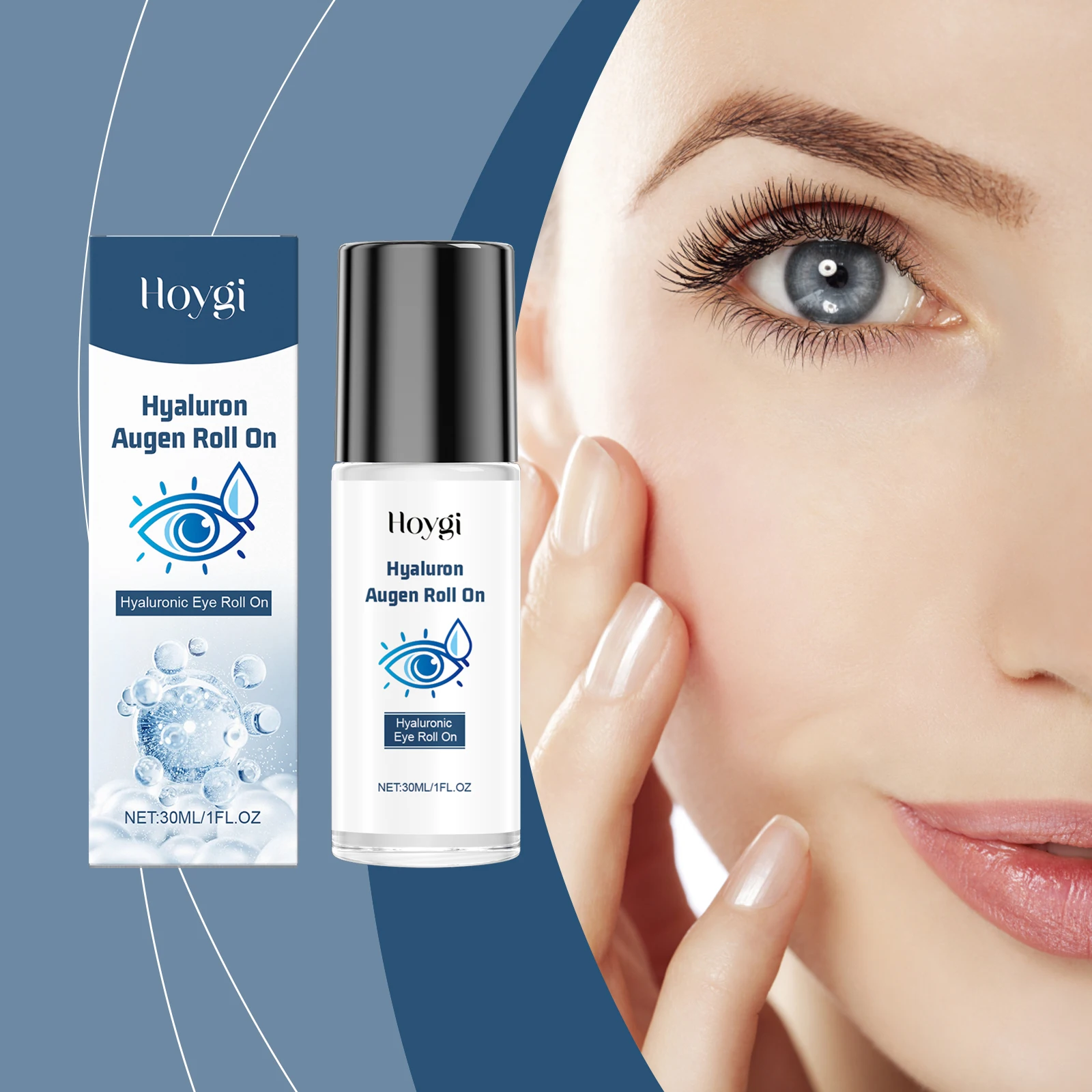 

Ролик для глаз с гиалуроновой кислотой — уменьшает темные круги и отечность, с экстрактом ниацинамида и огурца, нежный для всех типов кожи.