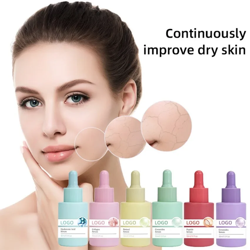 Private Label Collagen Hyaluronic Acid Essence Custom Logo Anti Aging Facial Sangging Brighten Make Up Wholesale Cruelty Free