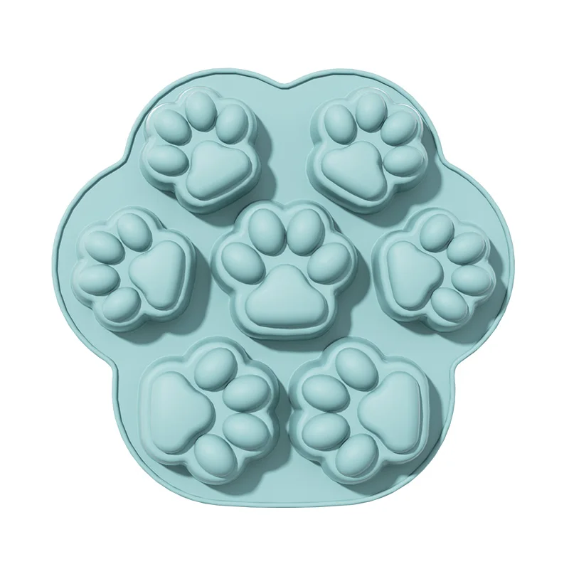 7-Cavity Paw Silicone Ice Cube Tray Chocolate Candy Dog Treat Molds Mini Cake Baking Pan DIY Jelly Pudding Mold Kitchen Gadgets view 6