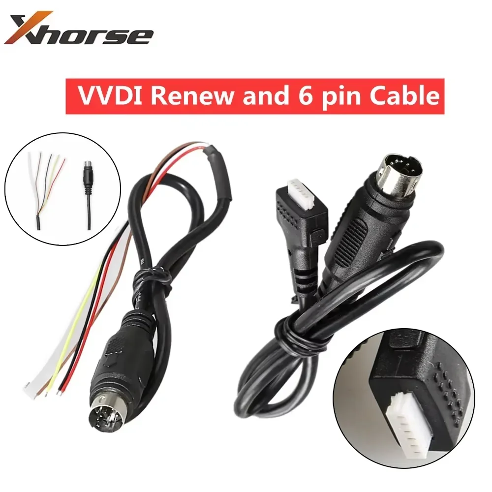 Original XHORSE VVDI Remote Renew and 6 Pin Cable for MINI KEY TOOL MAX PRO Car Key Programmers