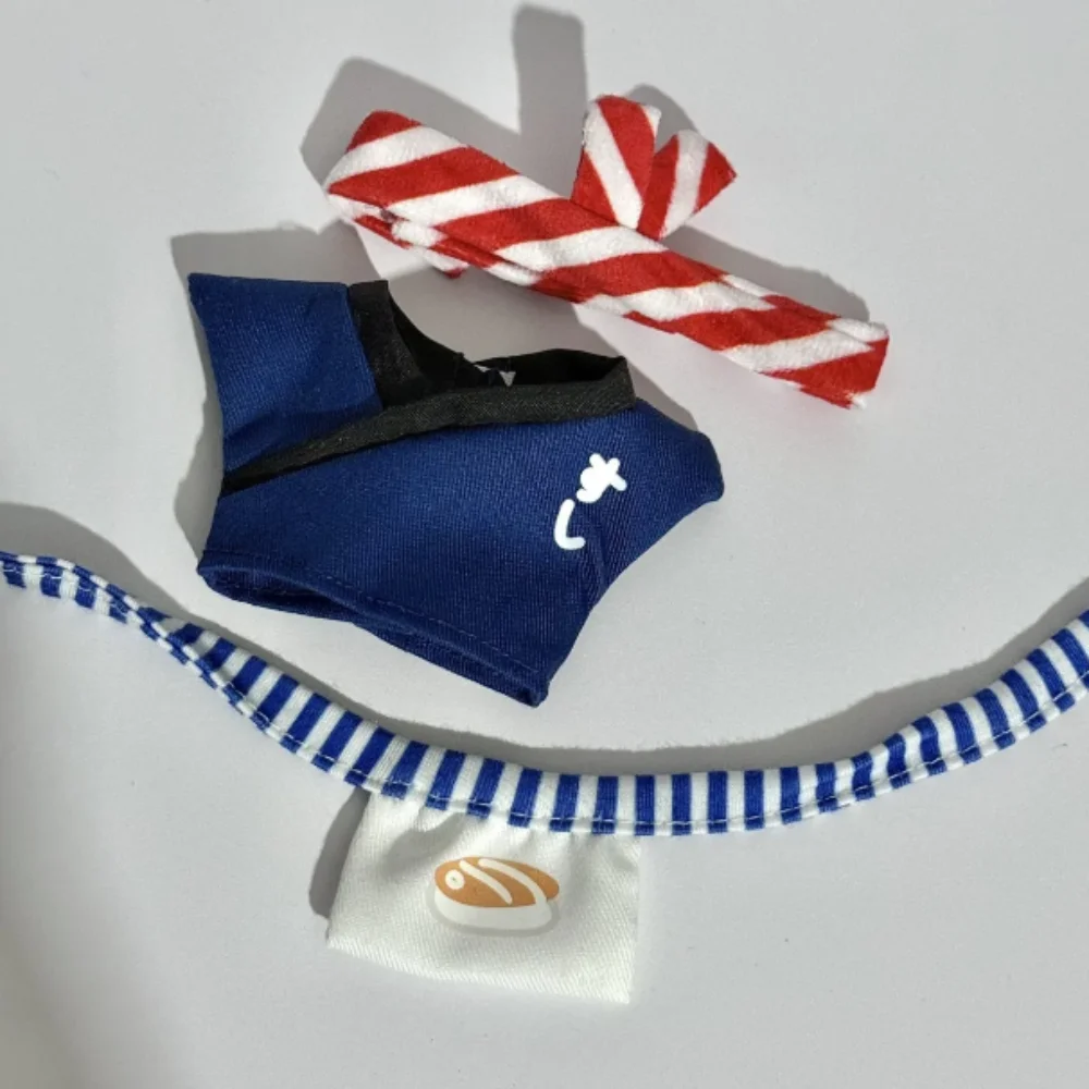 Sushi Chef 10cm Katoenen Poppenkleertjes Japanse Stijl Schort Poppenkleertjes Outfit Aankleden Creatieve Poppenkleertjes Set 10cm Katoenen Pop