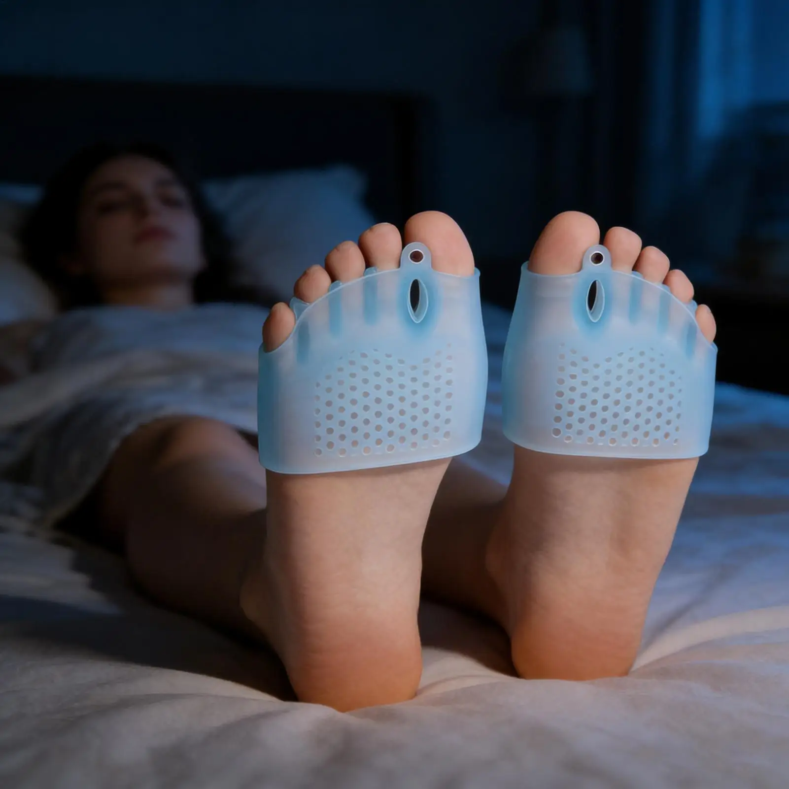 

1 Pair Toe Separator Soft Anti-Slip Foot Cushions Silicone Toe Protectors Bunion Corrector Hammer Toe Corrector Toe Spacers