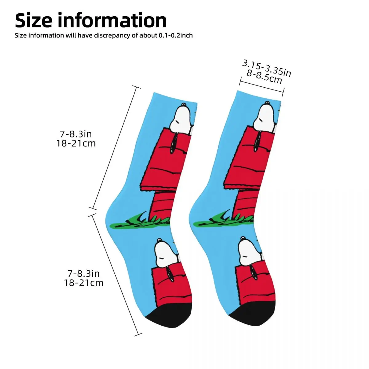 Fashion Men\'s Socks Casual Snoopy Woodstock Doghouse Sock Sport Women\'s Socks Spring Summer Autumn Winter