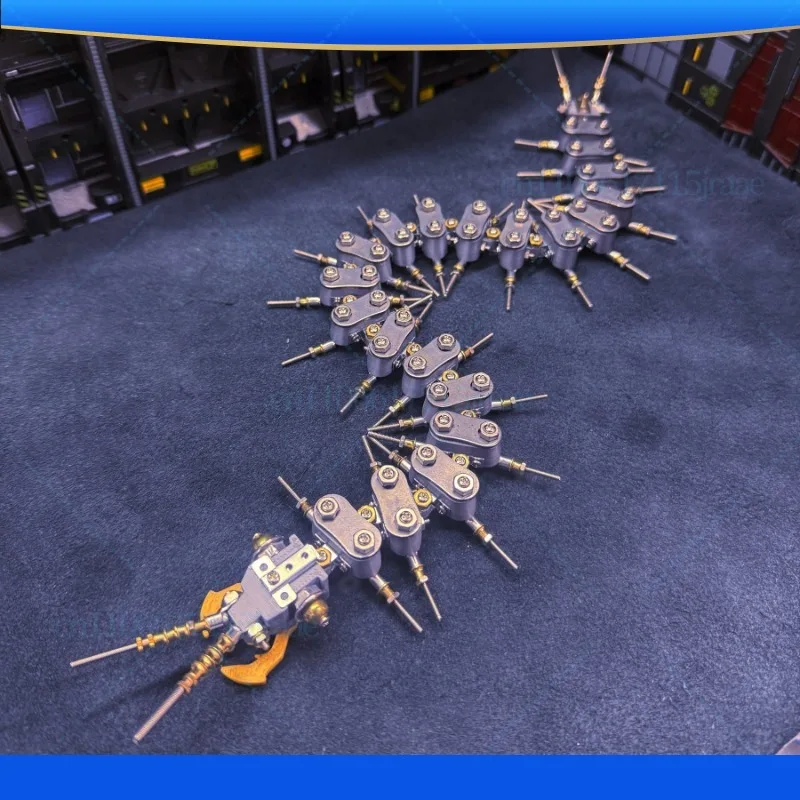 Cyberpunk mechanical centipede metal assembly insects difficult building block 3D three-dimensional puzzle toy model