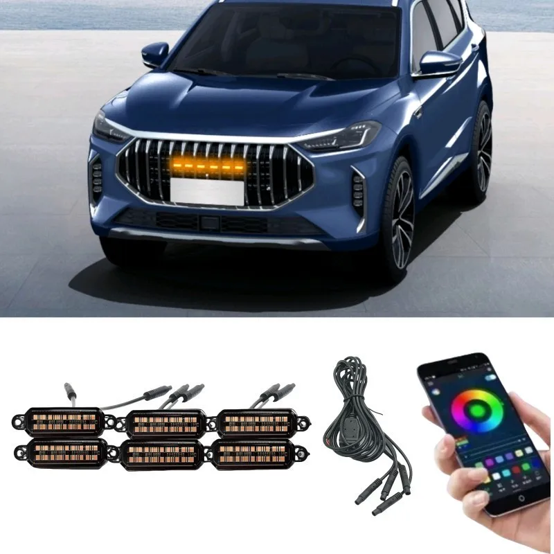 

18 светодиодных передних решеток для Jetour x70 plus x95 L9 X90, автомобильные дневные ходовые огни, лампа для бровей для пикапа, бездорожья, 12 В