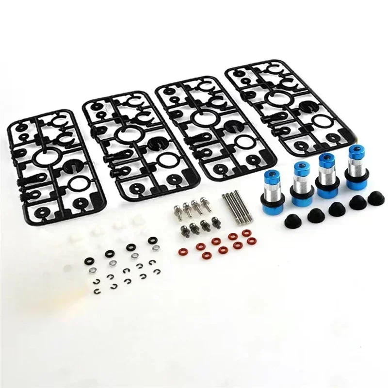 1 conjunto de amortecedor hidráulico de liga de alumínio para carro tamiya rc GF-01/G6-01/WR-02/XV-01 amortecedor longo