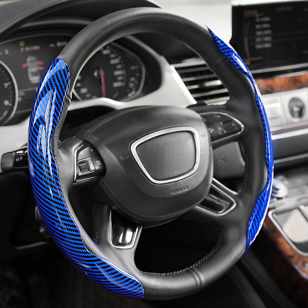 

Carbon Fiber Steering Wheel Cover, Universal Fit, Non-Slip & Comfortable, Thin Design, Durable for Car Interior Accessories
