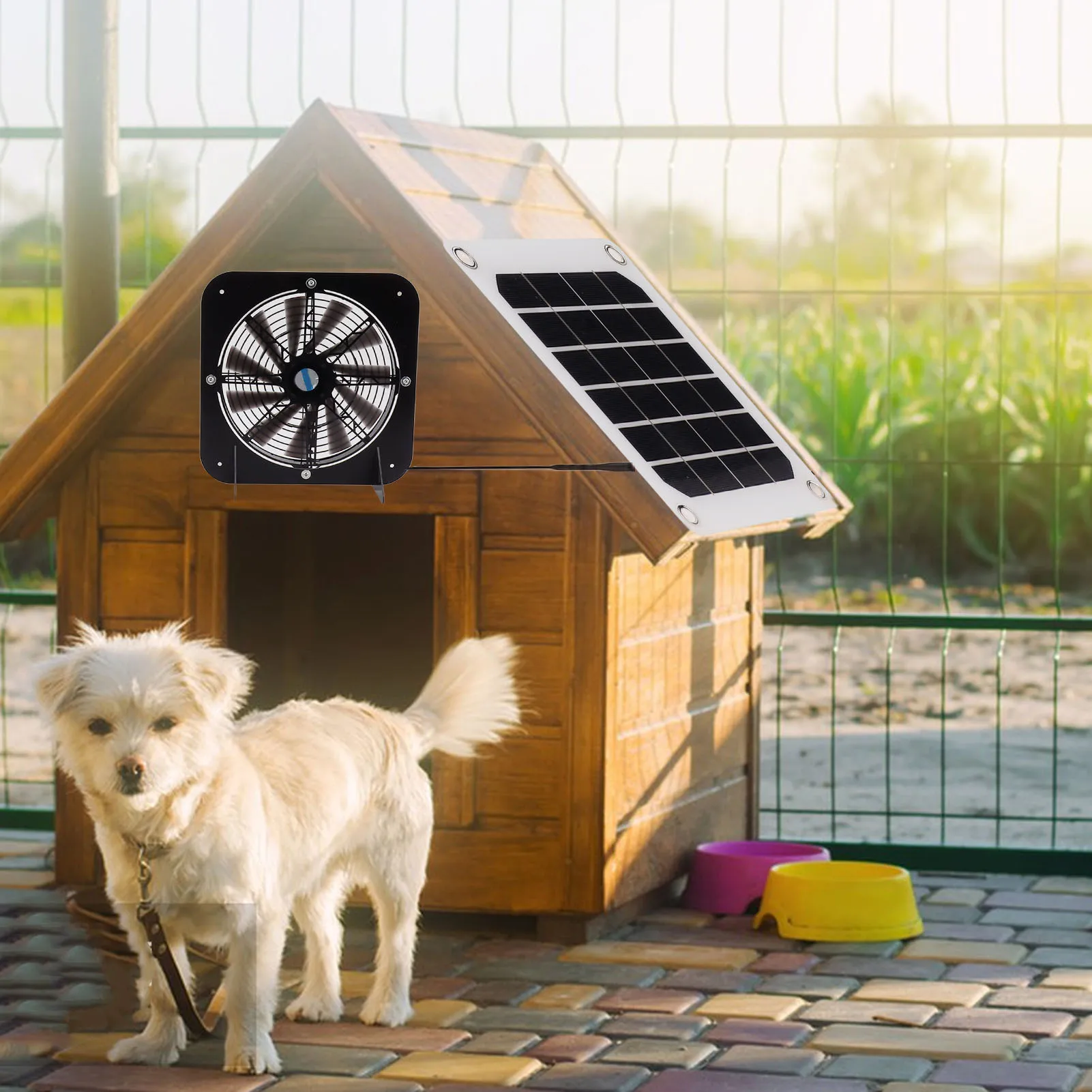 

Солнечный вытяжной вентилятор 100 Вт Солнечная панель Энергосберегающий солнечный вентилятор Портативный водонепроницаемый для теплицы для курятника