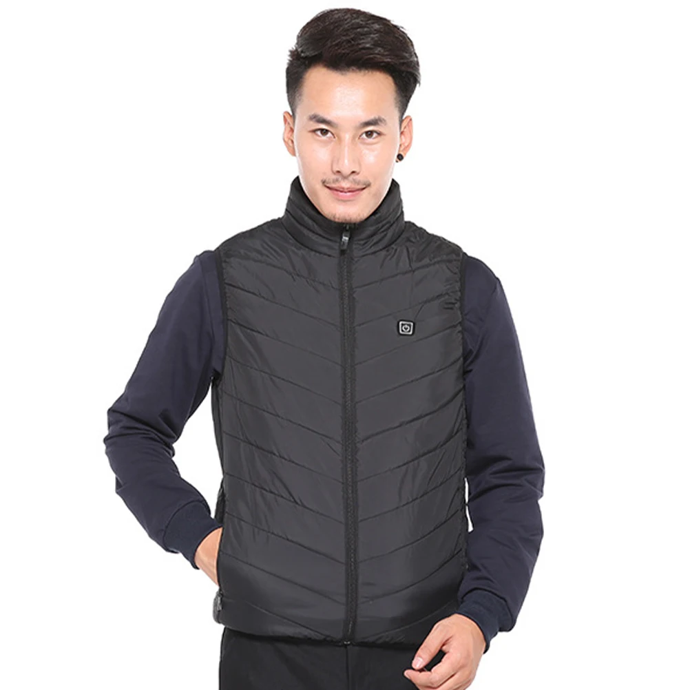 

Electric Heated Vest Men Warm Cotton Charging Jacket USB 3 Modes 5V Safe Voltage Waterproof Washable Camping Hiking Gift