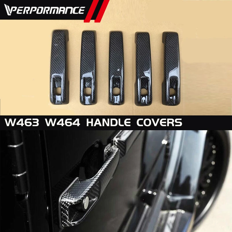 G-Class W463 W464 W463A Handle Covers Carbon Fiber Car Trim Car Exteriors 1 Set For 5 Pcs