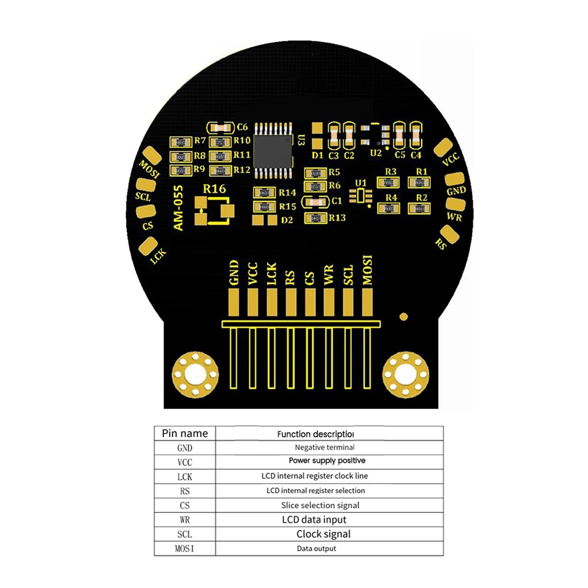 

Эффективный 2,2-дюймовый цветной ЖК-дисплей Tft 128x128, круглый матричный экран