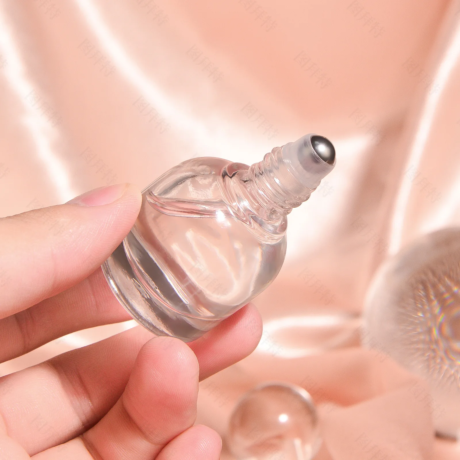 

10ml Portable Thick Glass Roller Essential Oil Perfume Bottles Travel Refillable Rollerball Vial Travel Roll On Bottles Vials