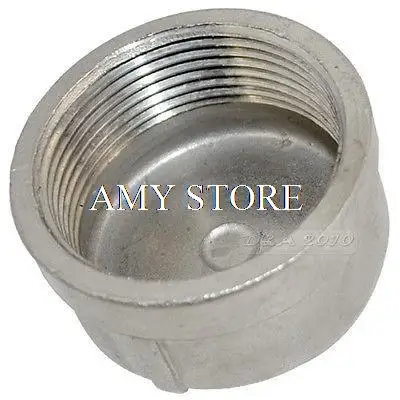 2PCS Stainless steel Pipe fitting Cap 1 1/2" 1.5" threaded Type 304 NPT