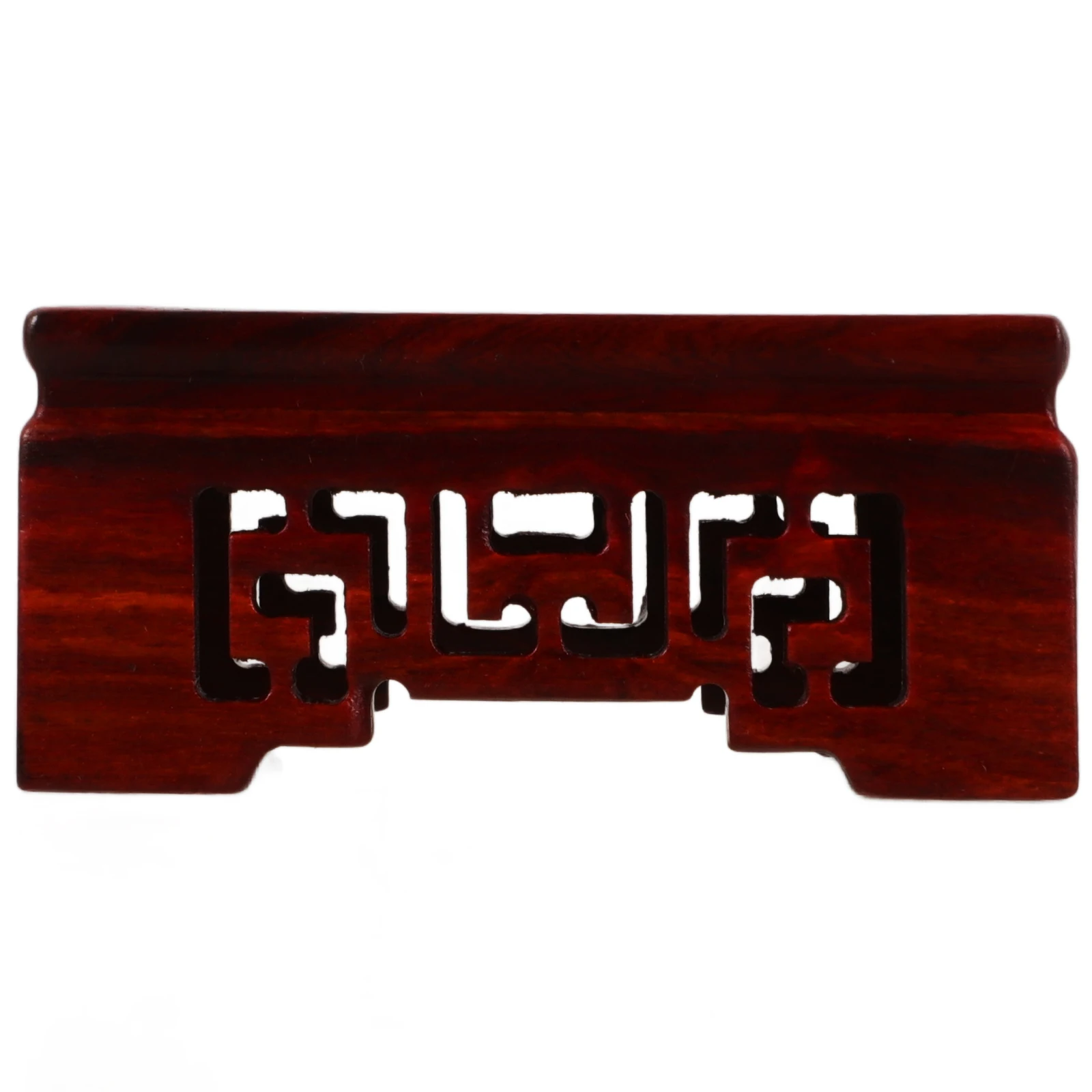 

Wooden Display For Crafts Vase Teapot Stand Solid Wood Base With Stone Natural Design Retro Style Handicraft Display Stand For