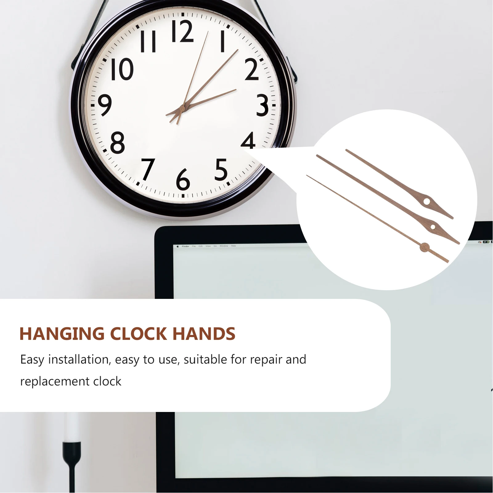 

5 set Wooden Hands 5 Sets Dark Brown Wall Hands For Diy Repair Replacement Wood Clock Pointers Silent Clock Accessories