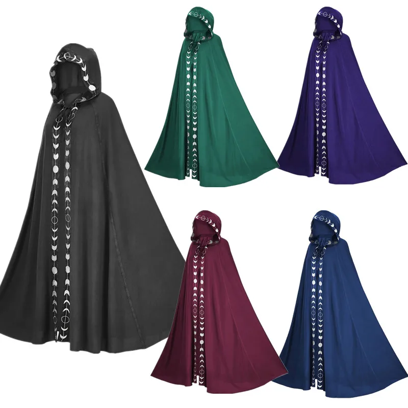 

Halloween Children's Hooded Cloak Medieval Wizard Performance Costume Magician Parent-Child Film TV Cosplay Outfit Rebella