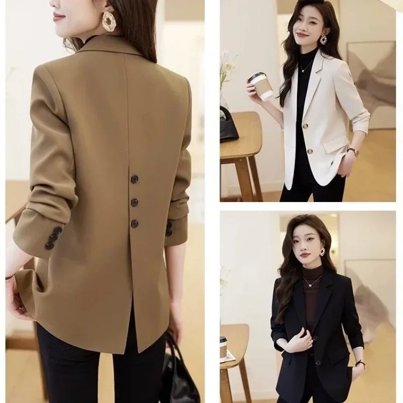 Women's Spring Autumn 2024 New Style Korean Casual Elegant Stylish Versatile Small Western-style Jacket Suit