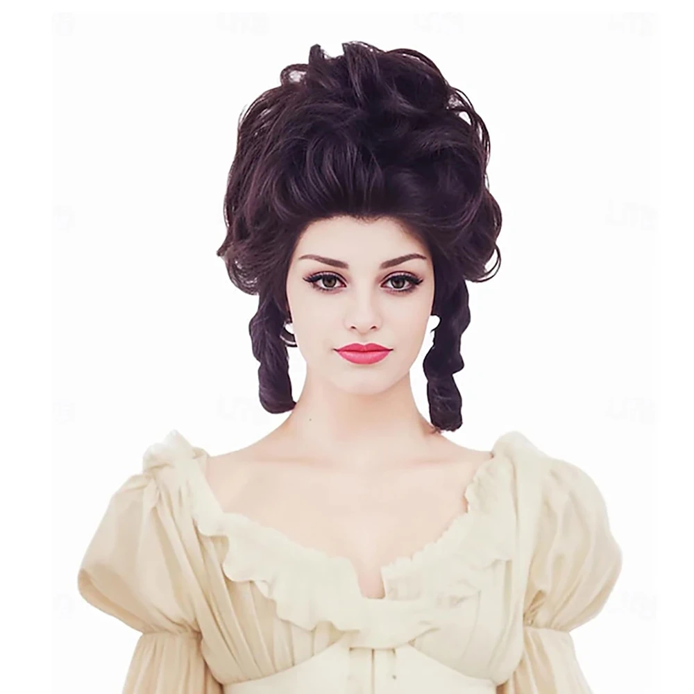 

Synthetic Hair Short Curly Purple Wig Big Bouffant Beehive Wigs for Women 70s 80s Costume or Halloween Vintage Cosplay Party