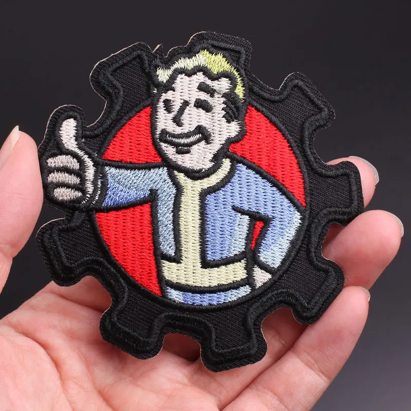 Fallout Vault Boy Patches for Clothing Thermoadhesive Patches Iron on Military Patches on Clothes Cute Yellow Bee Patch Badges