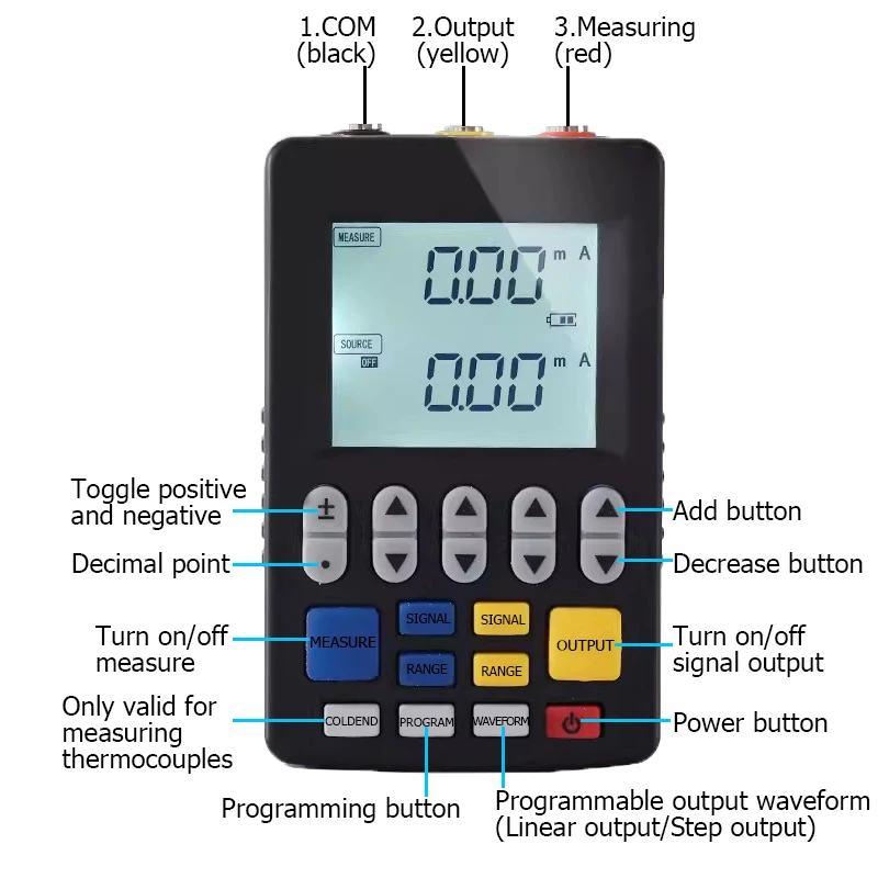 Portable Signal Generator Signal Sources Current and Voltage RTD Thermocouples Resistance Analog Handheld Process Calibrators