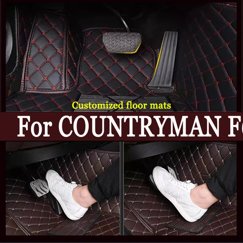 

Custom Car Floor Mats for MINI COUNTRYMAN F60 5 Seat 2017-2021 Year Eco-friendly Leather Car Accessories Interior Details