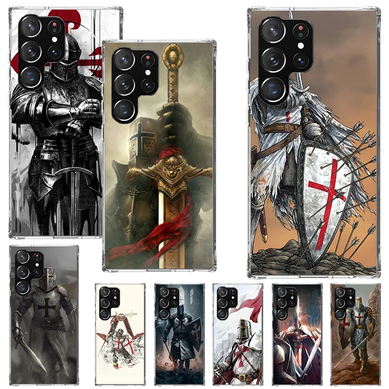 Knights Templar Crusades Phone Case For Samsung Galaxy S24 S23 S22 S21 Ultra S20 FE S10 Plus S10E S9 S8 + Soft Cover Shell