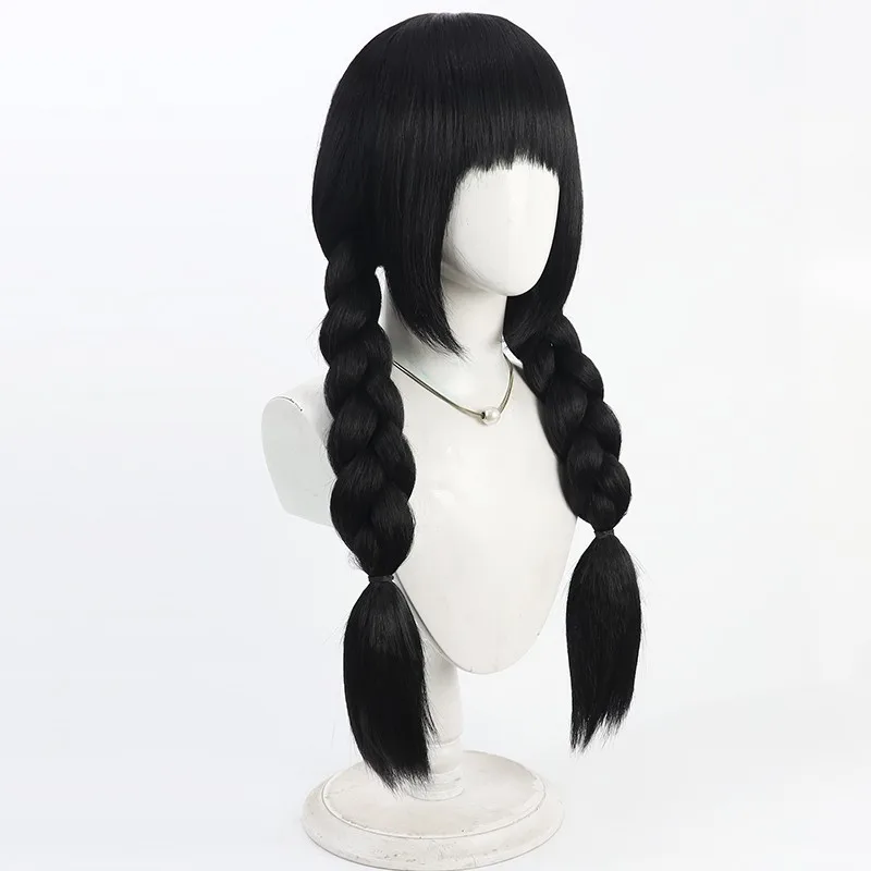 Identity V Miss Pomegranate Little Girl cosplay wig black corn row thick braids Halloween gift