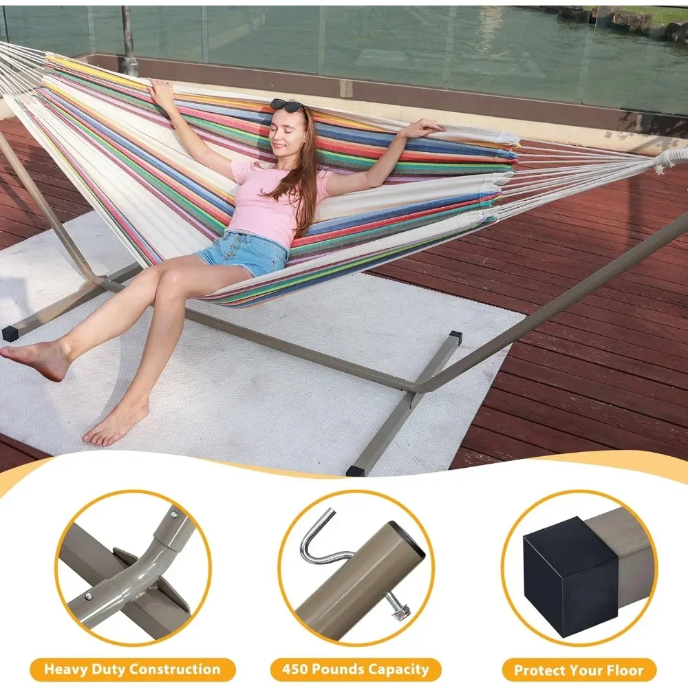 Aço Hammock Frame para Hammock, Heavy Duty Stand Only, 12ft Hammock para 2 pessoas, rede stand