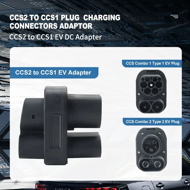 CCS 2 to CCS 1 Adapter 250A DC Fast EV Charging Station Connector CCS Combo2 to CCS1 Adapter 250kw for J1772 EV Charging Adapter