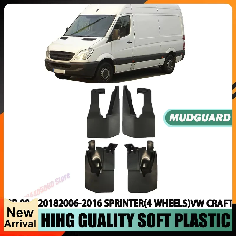 Front and Rear Wheels Fender Splash Protector for 2006-2018 Mercedes Benz Sprinter Four Wheel Volkswagen CRAFTER Car