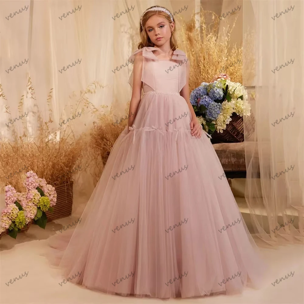 

Beautiful Ball Flower Girl Dresses فساتين للمناسبات الخاصة Flowers Floor Length Birthday Princess Dress Cus