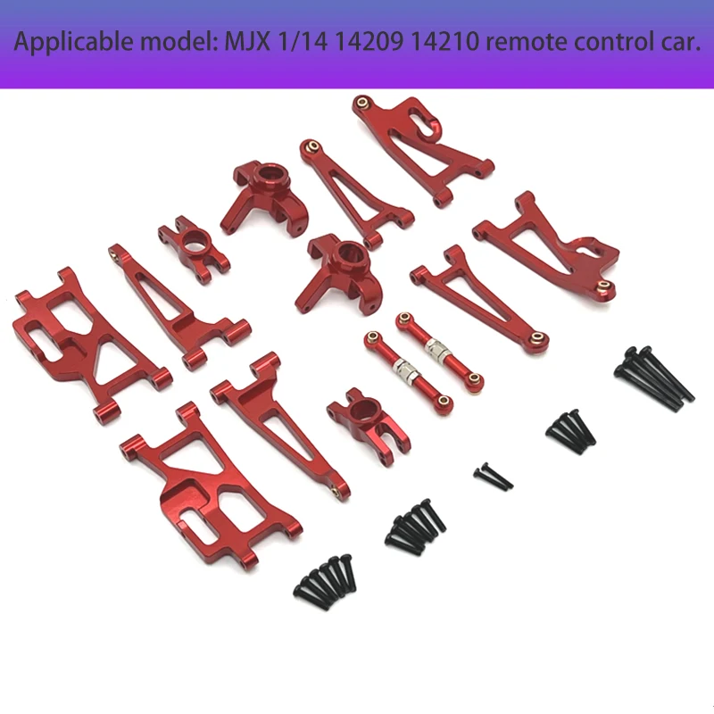 

MJX1/14 14209 14210 Remote Control Car Front and Rear Swing Arm Steering Cup Steering Rod Upgrade Metal Fittings