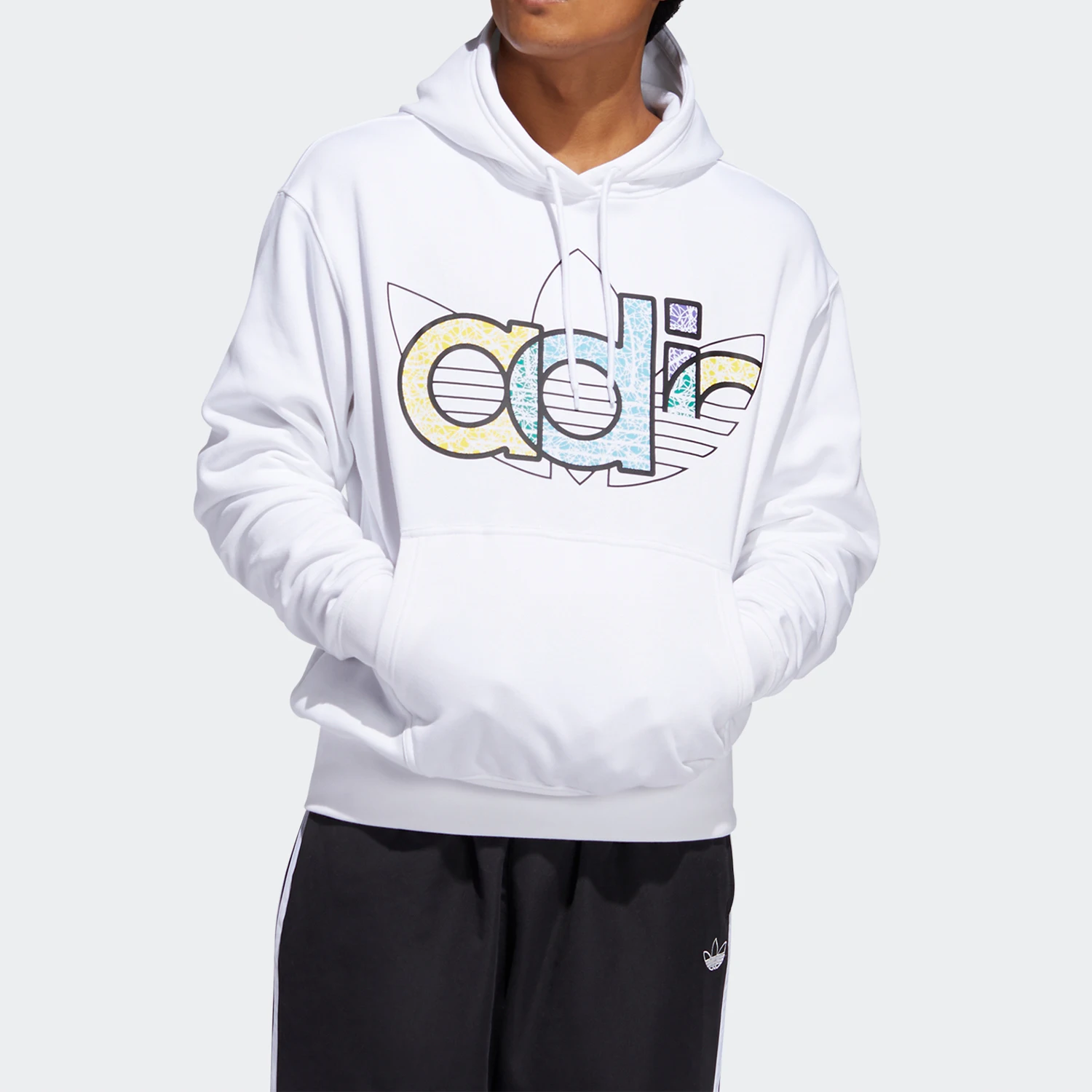 

Adidas Originals Trefoil Men's Fleece Lined Casual Hooded Sweatshirt FQ3574