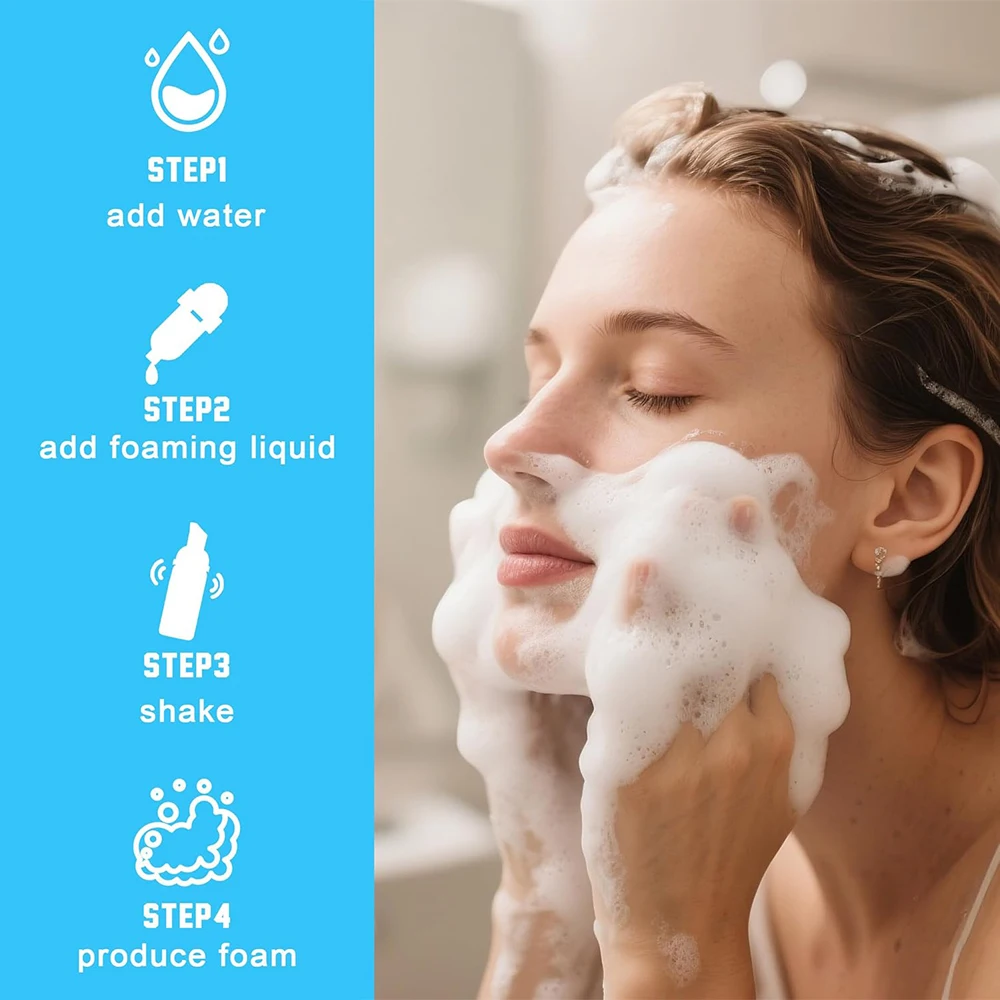 100ml 150ml 200ml Plastic Foam Pump Bottle Empty Face Eyelashes Cosmetic Bottle Cleaner Soap Dispenser Foam Bottle