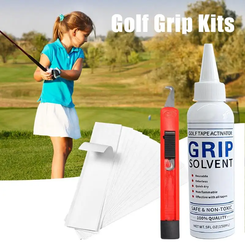 Golf Grip Kits Regripping Golf Clubs Grip Tape Grip Solvent Hook Blade Golf Putters Re-grip Tools Golf Grip Installation Kit