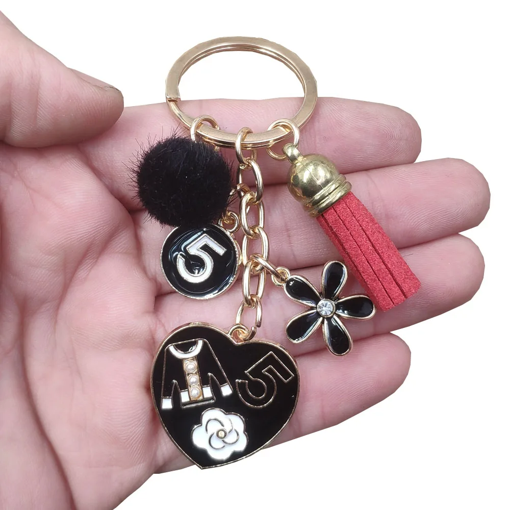 لطيف الجمال المرأة حقيبة النفط بالتنقيط المفاتيح شرابات الفاخرة العطور أحمر الشفاه جرس صغير حلقة رئيسية المرأة مثير سيدة هدية #4